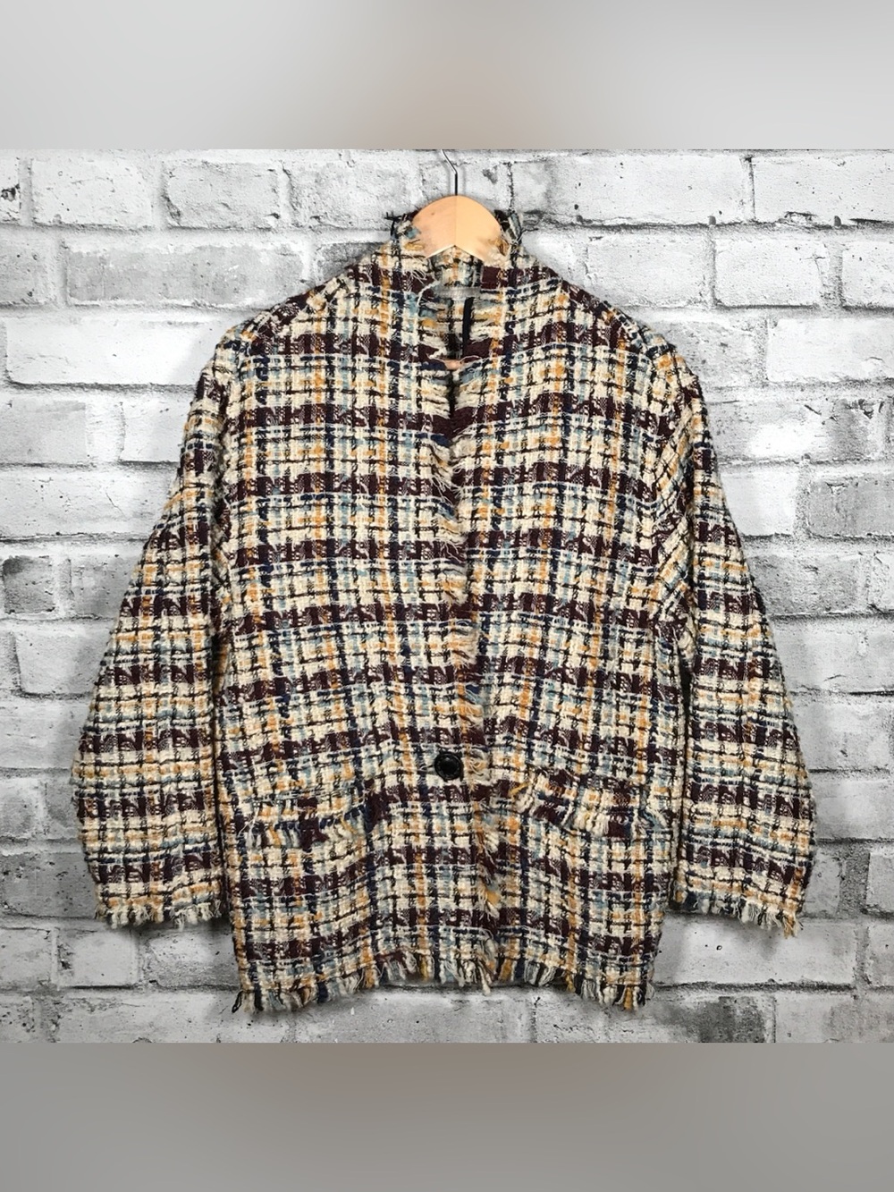 Isabel Marant Virgin Wool Tweed Pattern Jacket